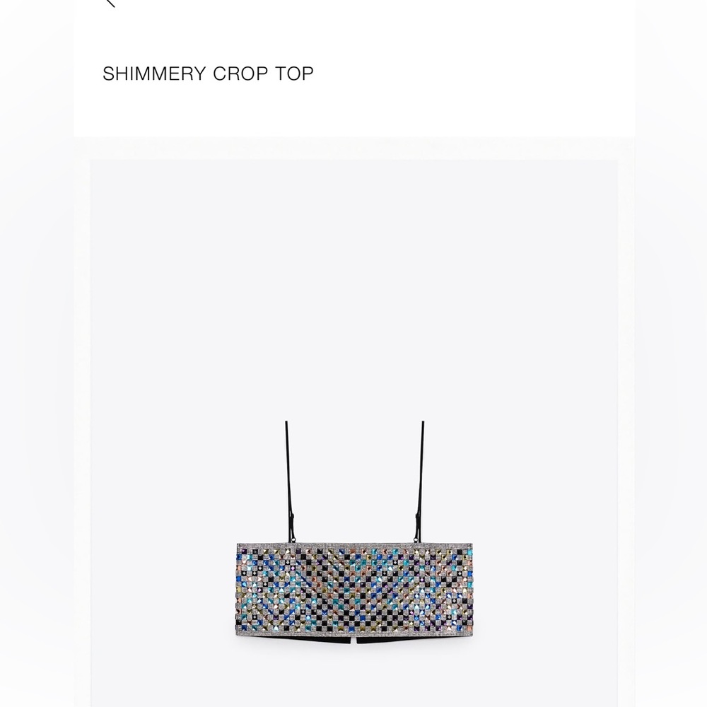 Shimmery crop top - Zara